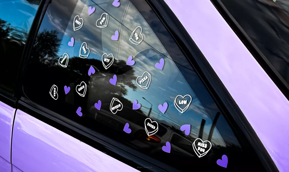 STICKER - HEARTS MIX (15+10 pcs.)