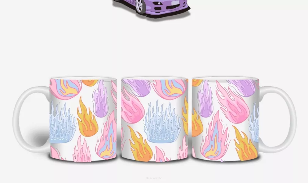 MUG/KUBEK -  COLORFUL FLAMES