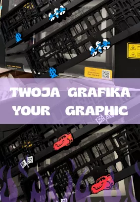 RAMKA TABLICY REJESTRACYJNEJ/LICENSE PLATE FRAME - TWOJA GRAFIKA/YOUR GRAPHIC