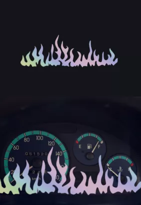 CAR DASHBOARD DECAL - FIRE