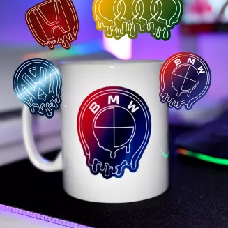 MUG/KUBEK -  DRIPPING CAR LOGO - 2