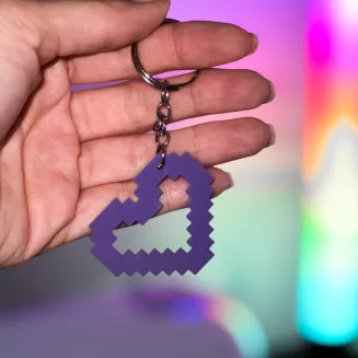 KEYCHAIN - PIXEL HEART 2 - 2