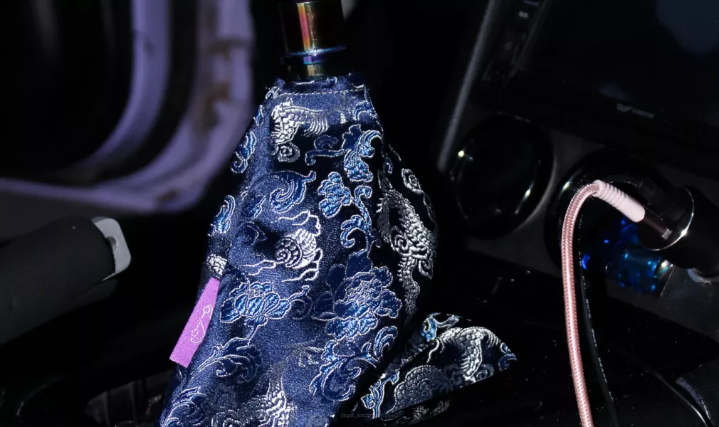 SHIFT BOOT COVER/OSŁONA DŹWIGNI ZMIANY BIEGÓW - JAPANESE DRAGON BLUE