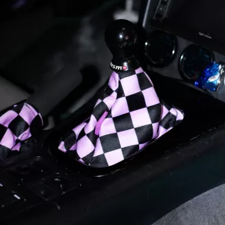 SHIFT BOOT COVER/OSŁONA DŹWIGNI ZMIANY BIEGÓW - Violet checker - 2